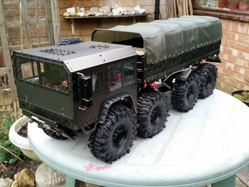 8 X 8 Military Truck with black stainless steel wing nuts