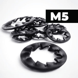 M5 Black Stainless Steel Internal Serrated Lock Washers