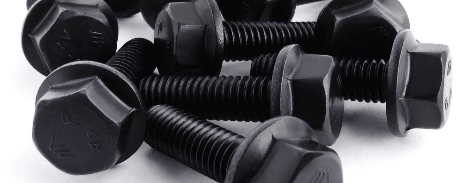 hex flange bolts made from black stainless steel