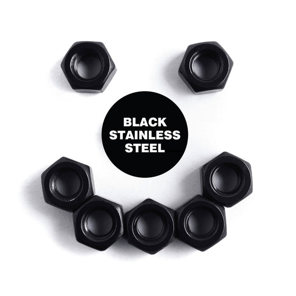 hexagon full nuts in black  a2-70 stainless steel. larger sizes available on request call 01422 881814