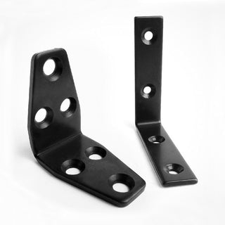 Black Stainless Steel Angle Brackets from Carbolts. These heavy duty angle brackets are available in two types