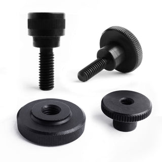 Carbolts offer a range of black stainless steel knurled fasteners. No tools required to tighten on both the thumb screws and thumb nuts. Designed to be tightened and loosened by hand.