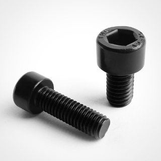 black and silver a2-70 stainless steel cap head bolts