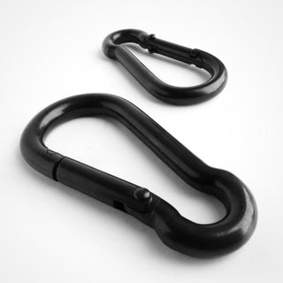 Black Stainless Steel Spring Snap Hooks A4 Stainless Steel Metal Clip. Heavy duty connector. Link Buckle for Hammock Swing Set or for Outdoor Travel and Camping