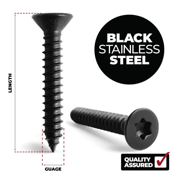 Black Stainless Steel Torx Countersunk Self Tapping Screw