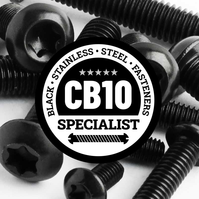 Black Stainless Steel Torx Button