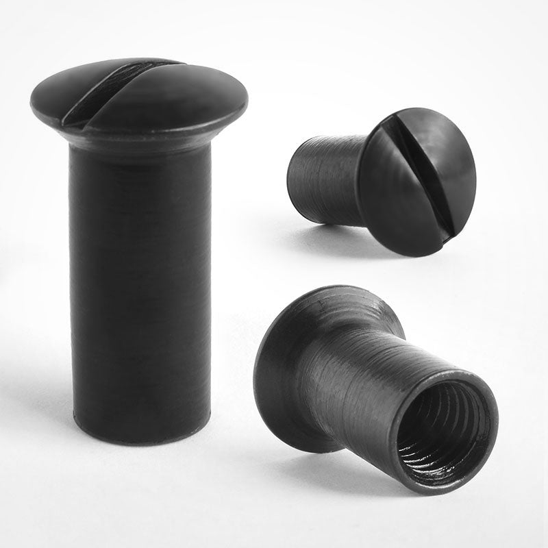 Black Stainless Steel Slotted Raised Countersunk Sleeve Nuts