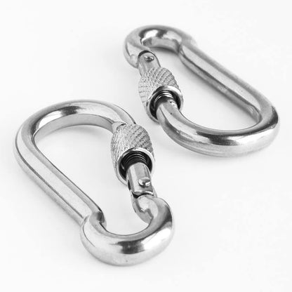 stainless steel snap hook with lock nut