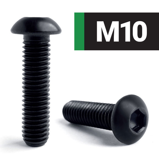 M10 Black Stainless Steel Socket Buttons Screws ISO7380-1