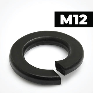M12 Black Stainless Steel Spring Washers Rectangular Section