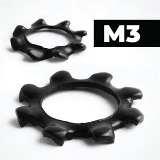 M3 Black Stainless Steel External Serrated Lock Washers