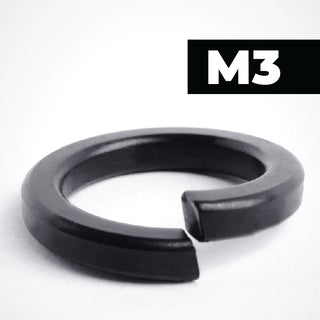 M3 Black Stainless Steel Spring Washers DIN 127