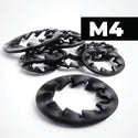 M4 Black Stainless Steel Internal Serrated Lock Washers