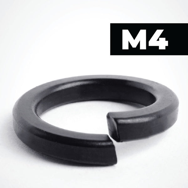 M4 Black Stainless Steel Spring Washers DIN 127