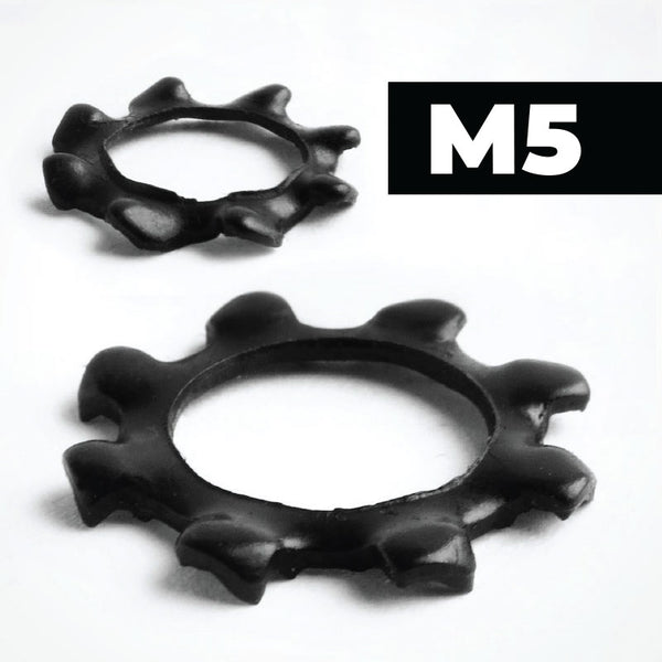 M5 Black Stainless Steel External Serrated Lock Washers