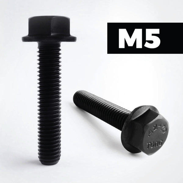 M5 black hex flange bolts