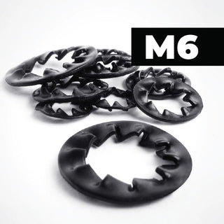 M6 Black Stainless Steel Internal Serrated Lock Washers