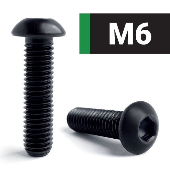M6 Black Stainless Steel Socket Buttons Screws ISO7380-1