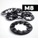 M8 Black Stainless Steel Internal Serrated Lock Washers