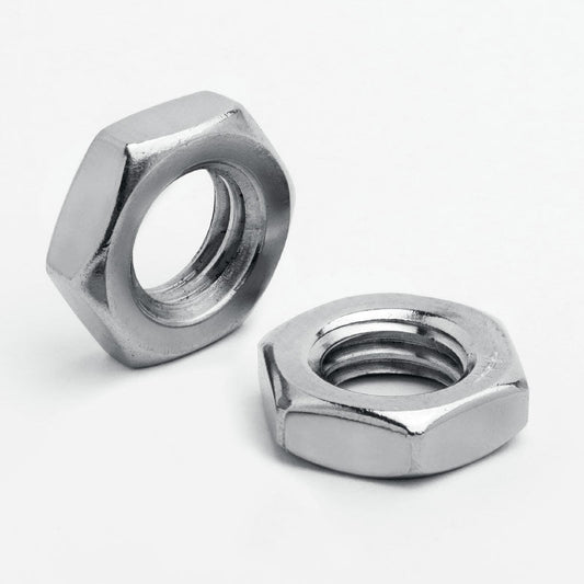 A2 Stainless Steel Thin nuts also known as half nuts or jam nuts