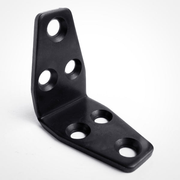 black stainless steel angle brackets