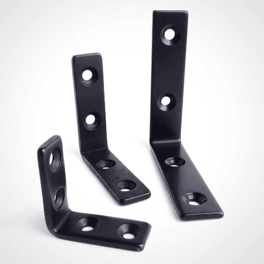 black stainless steel angle bracket