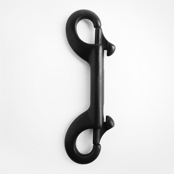 Double ended snap hook in black stainless steel
