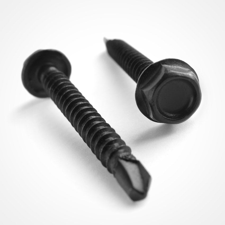THYRFING blackl ブラックメタル Black Stainless Steel Hex Head Flange Self Drilling Screws