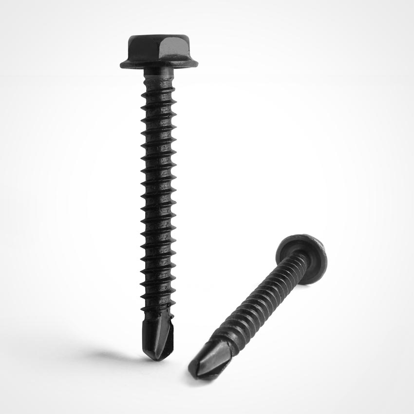 Black Stainless Steel Hex Head Flange Self Drilling Screws