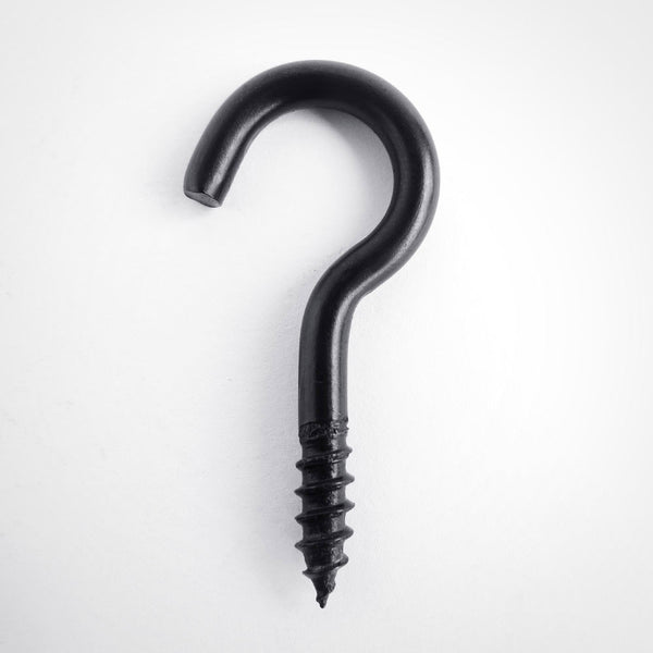 black stainless steel A4 cup hook with screw thread