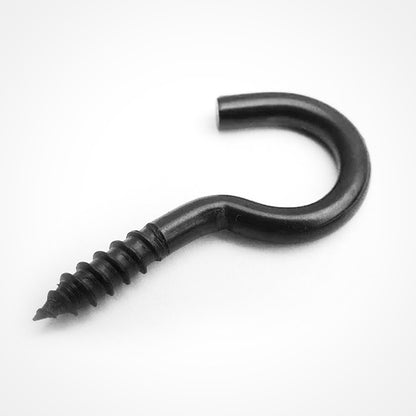 black stainless steel in various sizes with a screw thread