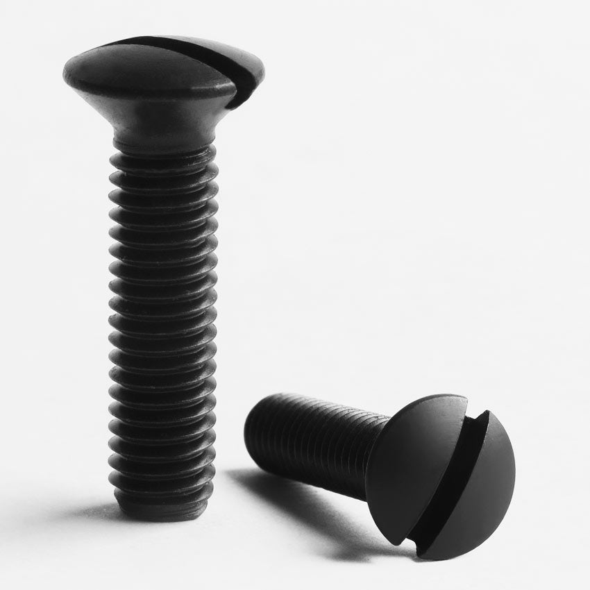 Black Stainless Steel Slotted Raised Countersunk Machine Screws
