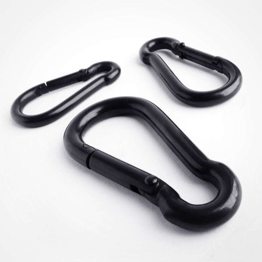 Black Stainless Steel Spring Hook Carabiner 316 A4 Marine Grade