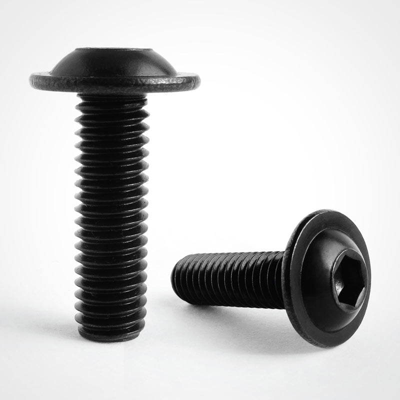 Black Stainless Steel Button Flange Screws | ISO 7380-2 | M3–M12 | Carbolts