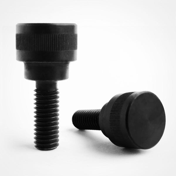 Black-Stainless-Steel Thumb screw manufactured by Carbolts - KNURLED-THUMB-SCREW