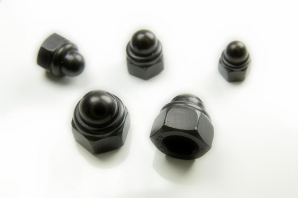 Black Stainless Steel Dome Nyloc Nuts DIN 986 
