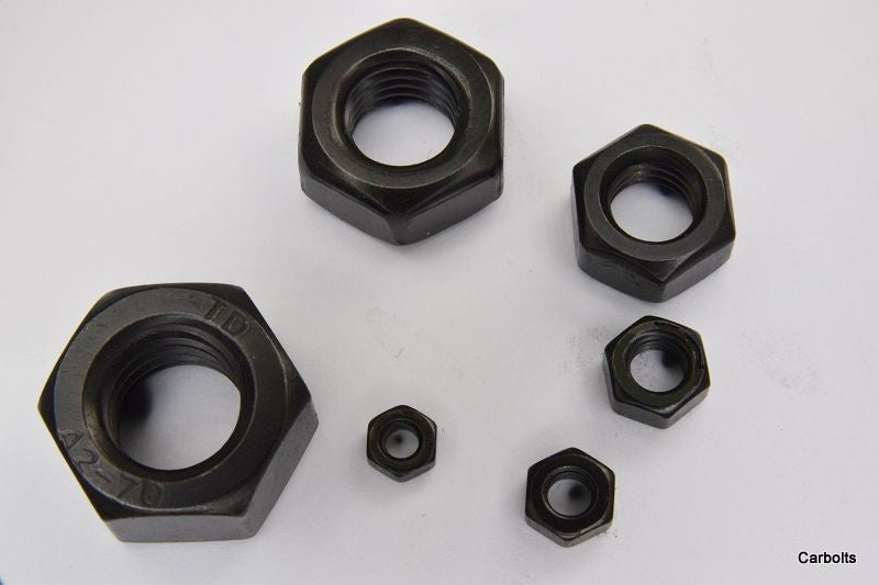 Black Stainless Steel Full Nuts A2-70 – carbolts.co.uk