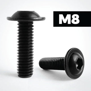 Black Button Flange Bolt M8