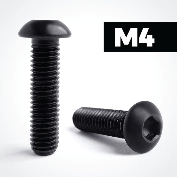 M4 Black Stainless Steel Socket Button Screws