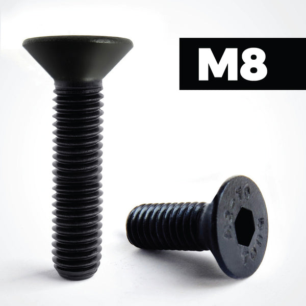 M8 Black Socket Coutersunk Screws