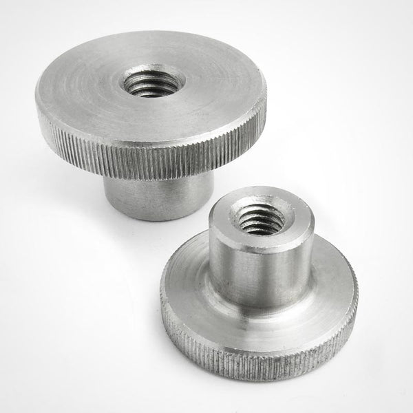 Knurled Thumb Nuts High Type DIN 466. We offer various stock sizes from M3 to M10. Speedy delivery times on all orders