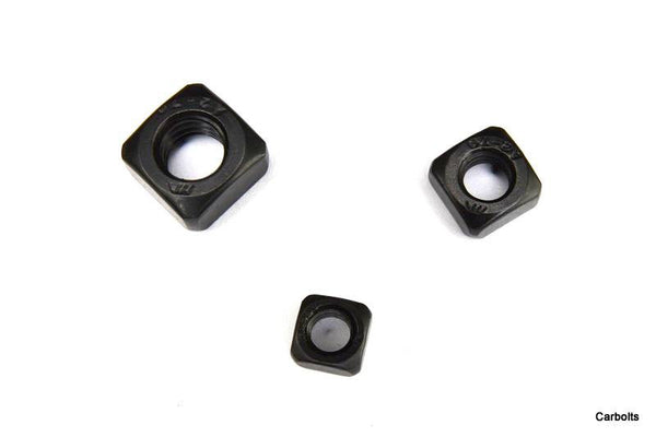 Black Stainless Steel Square Nuts DIN 557 from Carbolts