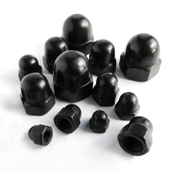 black stainless steel dome nuts DIN 1587 from carbolts