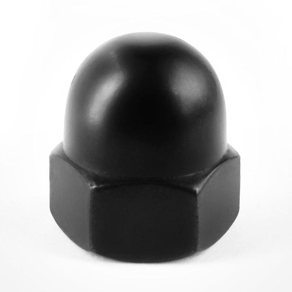 Black stainless steel a2-70 dome nuts DIN 1587 available in m3, m4, m5, m6, m8, m10, m12