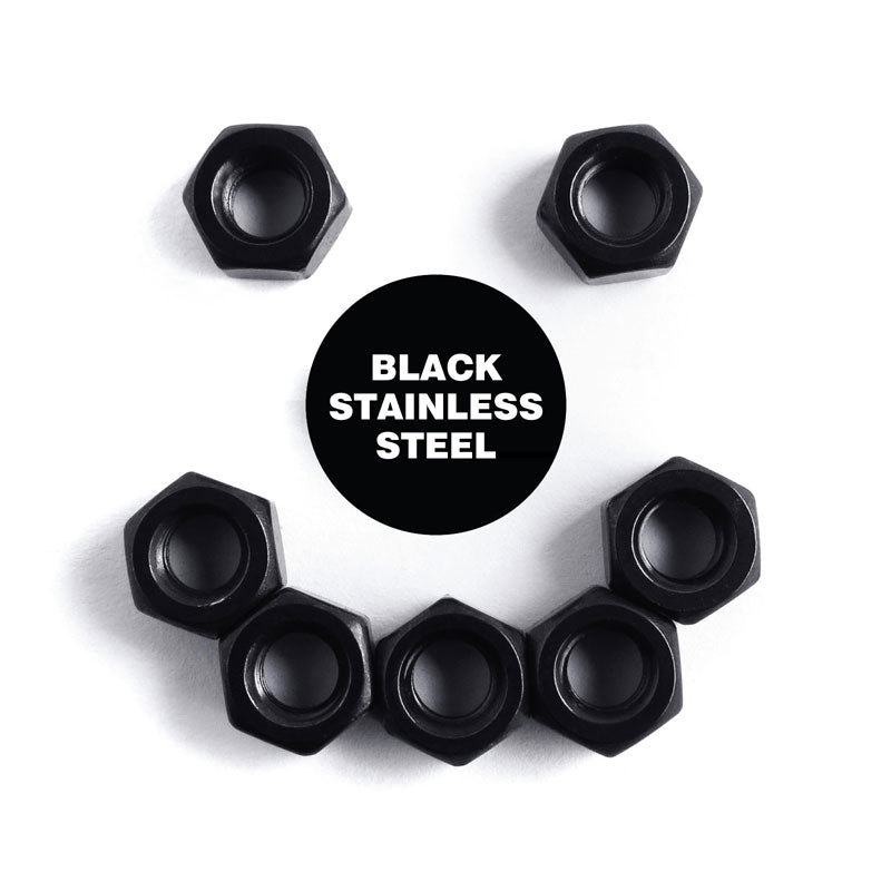 hexagon full nuts in black  a2-70 stainless steel. larger sizes available on request call 01422 881814