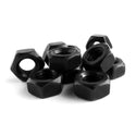 m3, m4, m5, m6, m8, m10, m12 full nuts in black stainless steel.