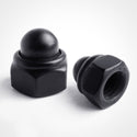 Carbolts black stainless steel dome nyloc nut using the CB10 process