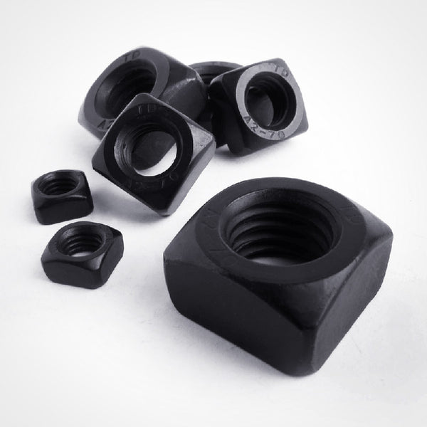 Black Stainless Steel Square Nuts available in M5, M6, M8, M10