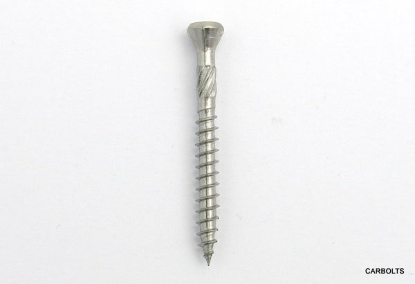 Stainless Steel Decking Screws available in 5 sizes.